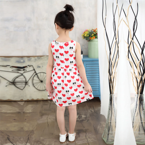 Princess BabyGirl's Cotton Heart Micky Cartoon Designer Frocks & Dresses for Kids.