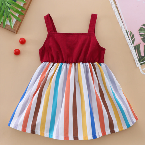 Kids Stylish Designer Red Lining Frock & Dresses for Baby Girl.