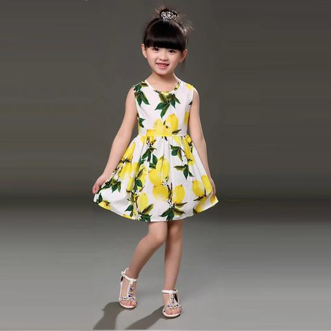 BabyGirl's Princess Stylish Cotton Yellow Multicolor Designer Frocks & Dresses for Kids.