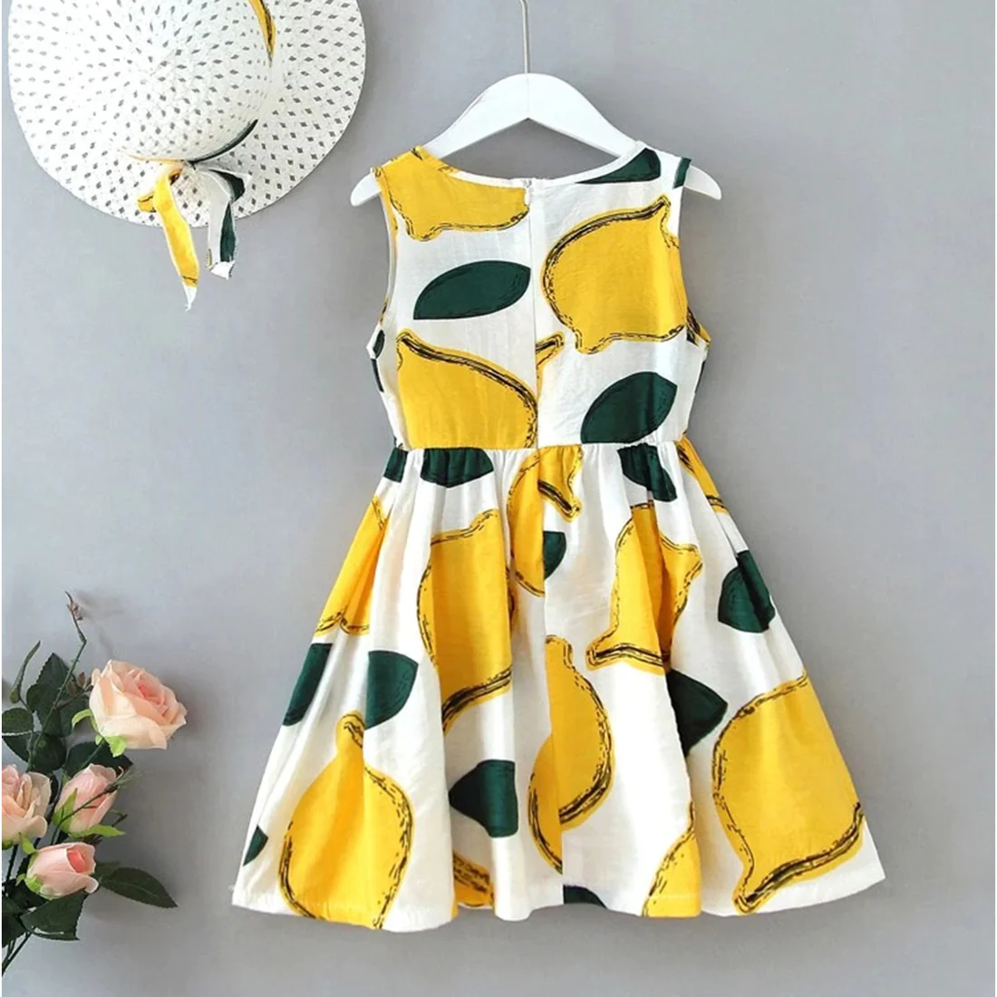 Kids New Fashion Yellow_Green Frock & Dresses for Baby Girls.