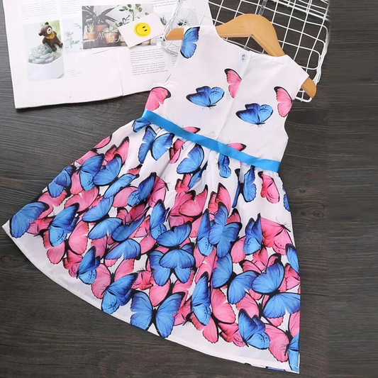 BabyGirl's Cotton Butterfly Stylish Frocks & Dresses for Kids.