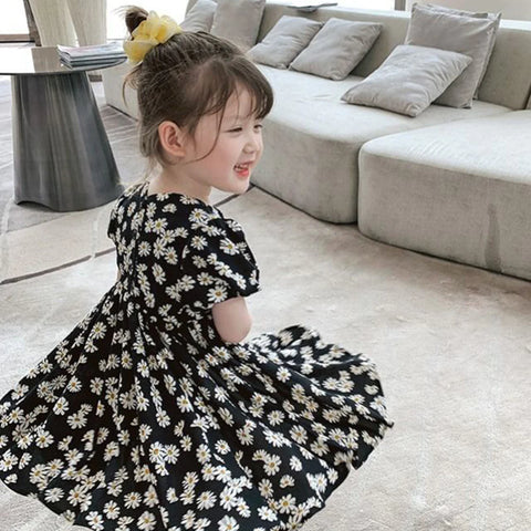 Beast4you Baby Girl's Stylish Designer Black Floral & Yellow Strawberry Tunic Dresses (Combo Pack Of 2) for Baby Girl.