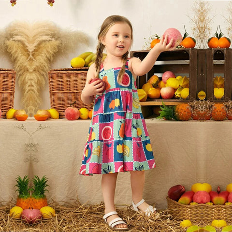 Beast4you Baby Girl's Stylish Designer Butterfly & Fruit's Tunic Dresses (Combo Pack Of 2) For Baby Girl.