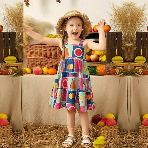 Beast4you Baby Girl's Stylish Designer Butterfly & Fruit's Tunic Dresses (Combo Pack Of 2) For Baby Girl.