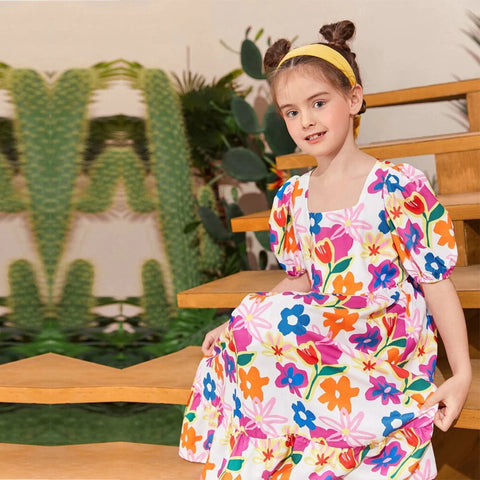 Beast4you Baby Girl's Designer Multi Floral's Tunic Dresses (Combo Pack Of 2) for Baby Girl.