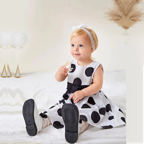 Beast4you Princess BabyGirl's Stylish Dot's & Golden Dot's Cami Dresses_Frocks Combo for Kids.