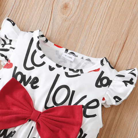 BabyGirl's Cotton Love Words Designer Frocks & Dresses for Kids.