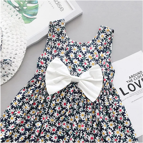 Toddler Girls Allover Multi Floral Designer Frock & Dresses for Baby Girl.