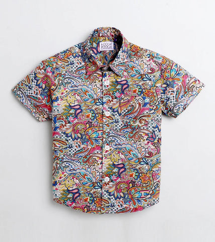 Beast4you Paisley Printed Half Sleeve Shirt