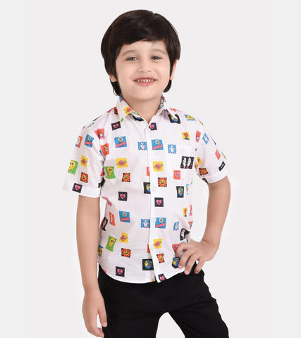 Beast4you Block Printed Boys Shirt