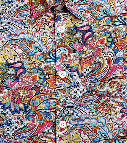 Beast4you Paisley Printed Half Sleeve Shirt