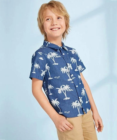 Beast4you Floral & Tree Cocount and Multicolor Designer Button Front (Combo Pack Of 3) Shirt For Boy.