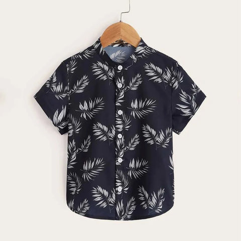 Beast4you Stylish Kid's Tropical & Dinosaur Animal Designer Button Front Shirt For Boy.