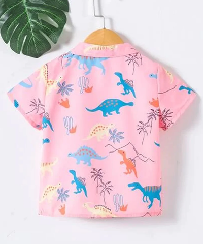 Beast4you Dinosaur Animal Designer Button Front Shirt For Boy.