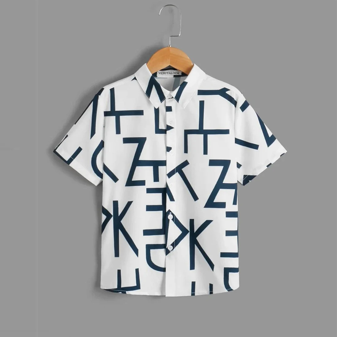 Beast4you Boys All Letter Graphic Colorblock Shirt For Boy.