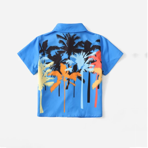 Beast4you Boys Coconut Tree Print Shirt For Boy.