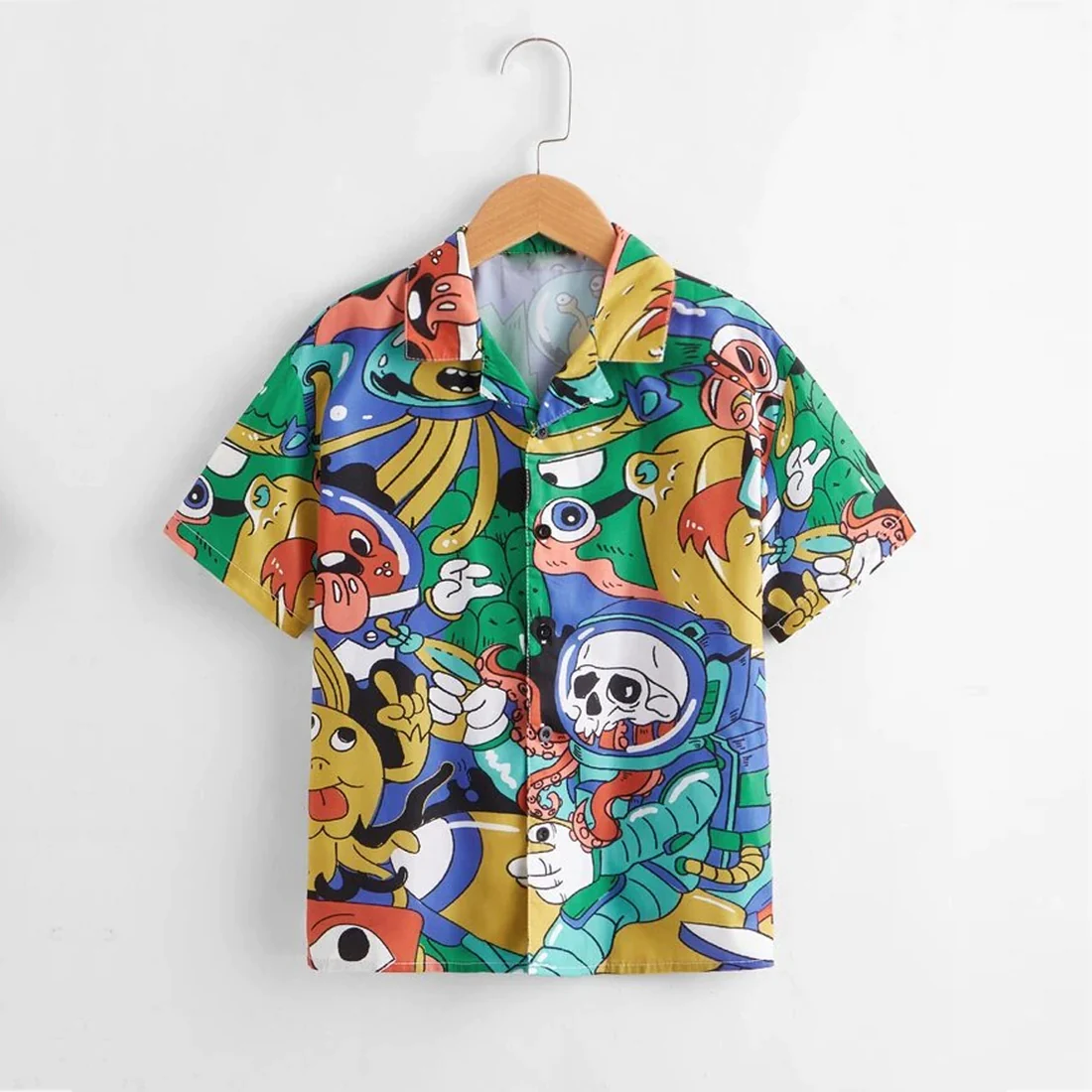 Beast4you Boys Cartoon Graphic Print Shirt For Boy.