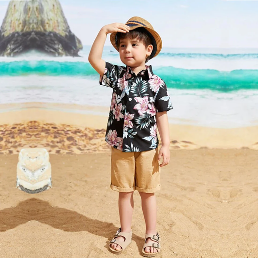 Beast4you Boys Stylish Tropical Print Shirt For Boy.