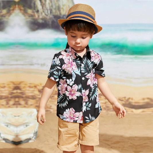 Beast4you Boys Stylish Tropical Print Shirt For Boy.