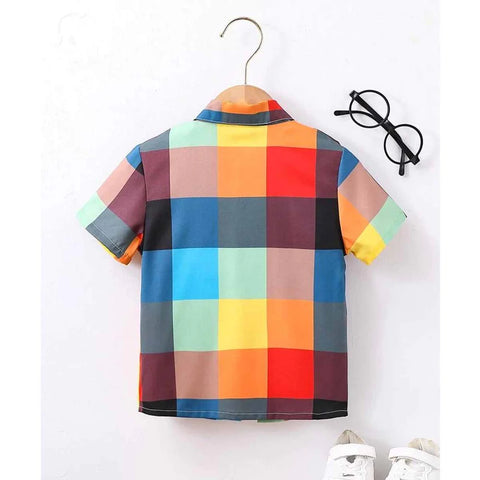 Beast4you Stylish Colorblock Multicolors Designer Button Front (Combo pack For 5) Shirt For Boys.