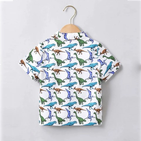 Beast4you Boy's Dinosaur Designer Button Front Shirt For Boy.