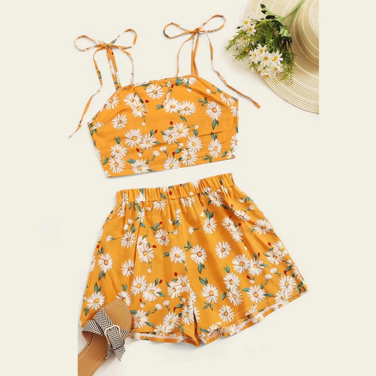 Beast4you Girls Ruffle Off Shoulder Top & Shorts Set For Baby Girls.