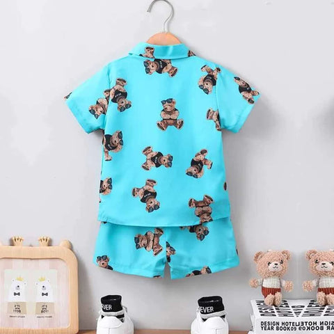 Beast4you Baby Set Floral & Bear and Cartoon Graphic (Combo Pack Of 3) Casual Printed Shirt & Shorts Without tee Two Piece Set For Boy & Girls.