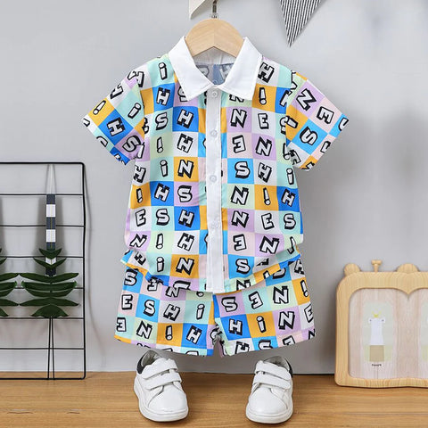 Beast4you Baby Set Letters & Bear (Combo Pack Of 2) Shirt & Shorts Without tee Two Piece Set For Boy & Girls.