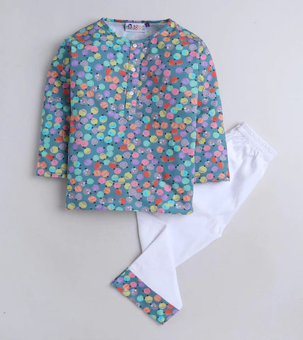 Beast4you Bubble Printed Pyjama Kurta Set