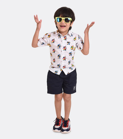 Beast4you Robo Play Printed Boys Shirt