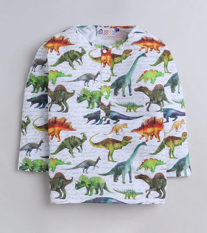 Beast4you Giant Dino Printed Pyjama Kurta Set