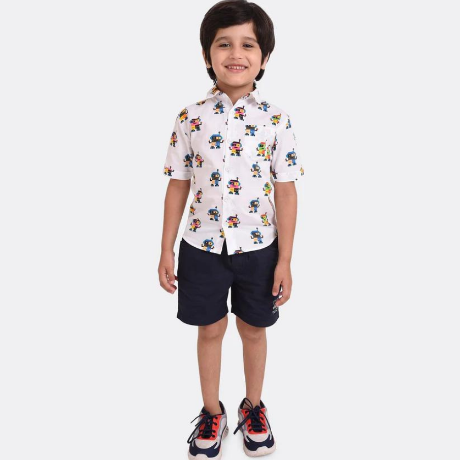 Beast4you Robo Play Printed Boys Shirt