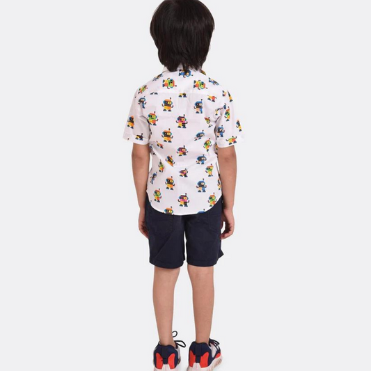 Beast4you Robo Play Printed Boys Shirt