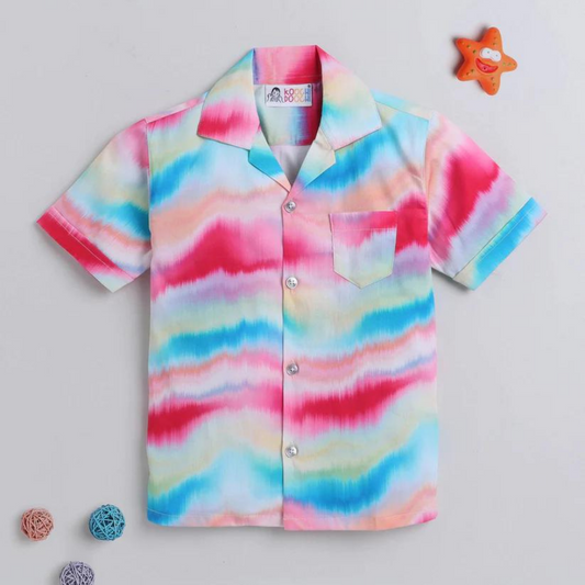 Beast4you Colour Waves Digital printed Boys Shirt