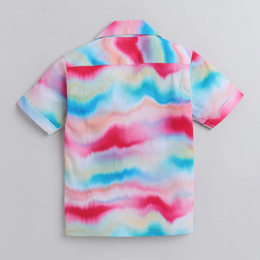 Beast4you Colour Waves Digital printed Boys Shirt