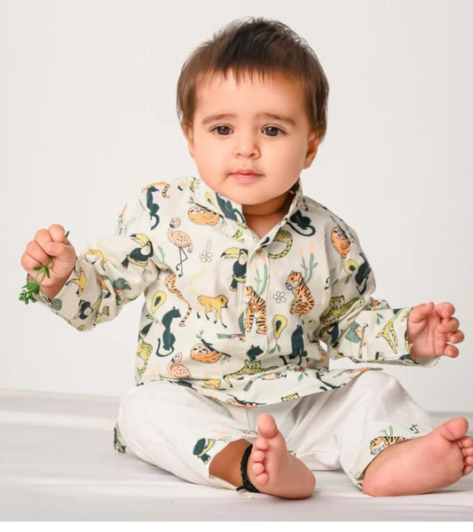 Beast4you Rainforest Animals Kurta Set