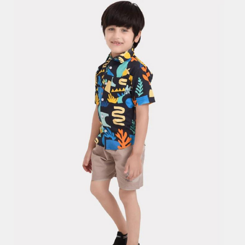 Beast4you Abstract Motifs Printed Boys Shirt