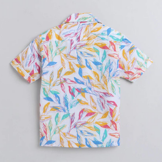 Beast4you Leaf Shadow Digital printed Boys Shirt