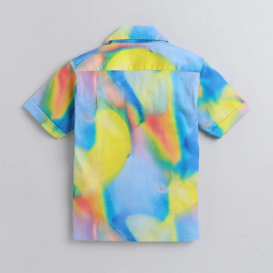 Beast4you Majestic Digital printed Shirt with Blue solid Shorts